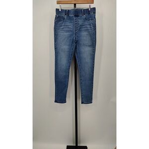 Quince Womens Nina Pull-On Stretch Skinny Jeans Laguna Blue M